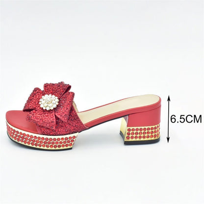 Sparkling Italian Wedding Shoes & Bag Set - Glam Party Pumps - - Women - Shoes - Milvertons