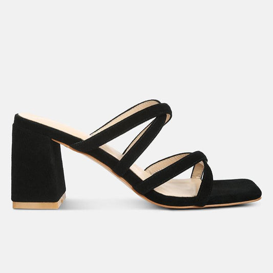 Stylish Valentina Block Heel Sandals – Casual Style - Black - Women - Shoes - Milvertons