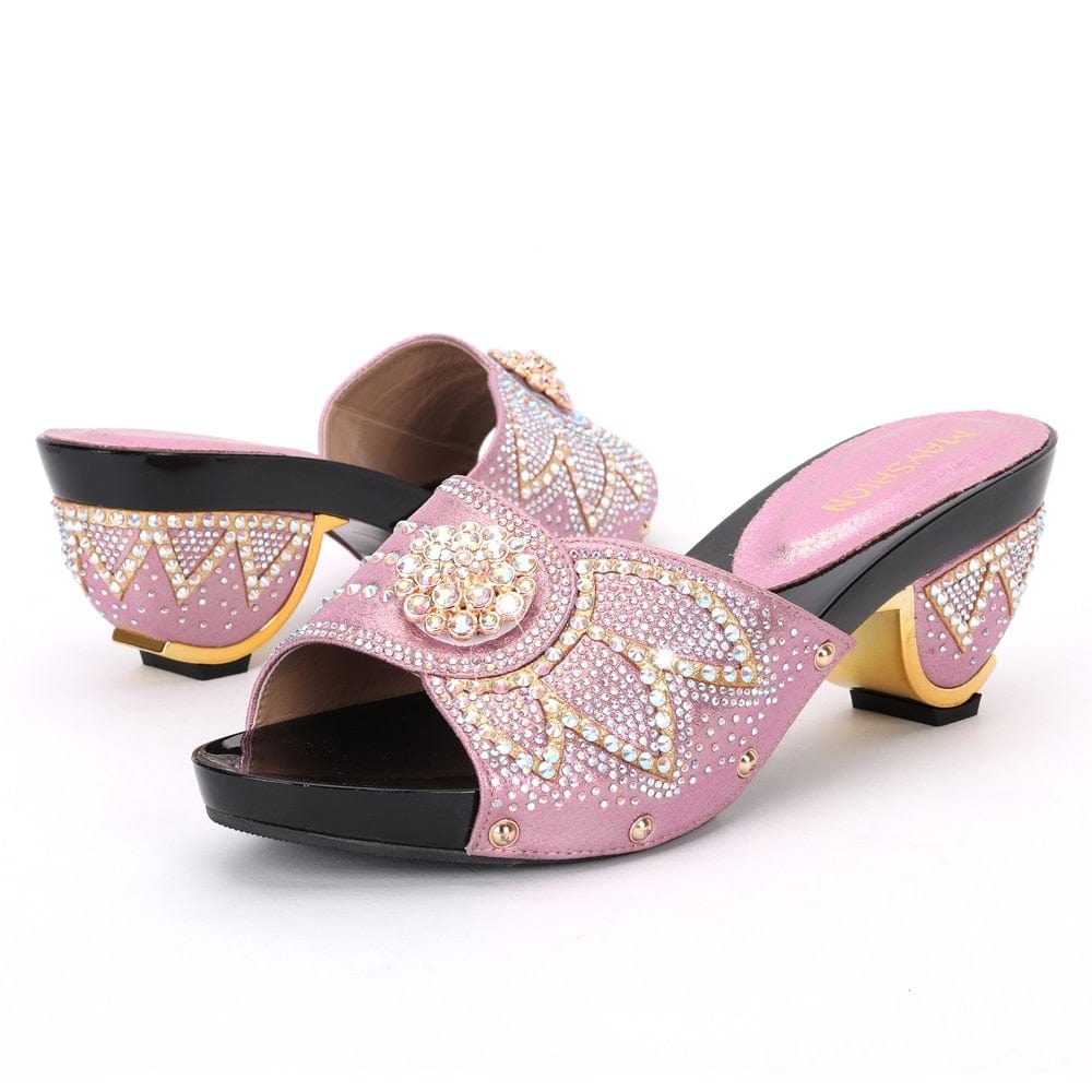 Trendy Italian Design Pink Shoes and Matching Bag for Women - - Women - Bags - Milvertons