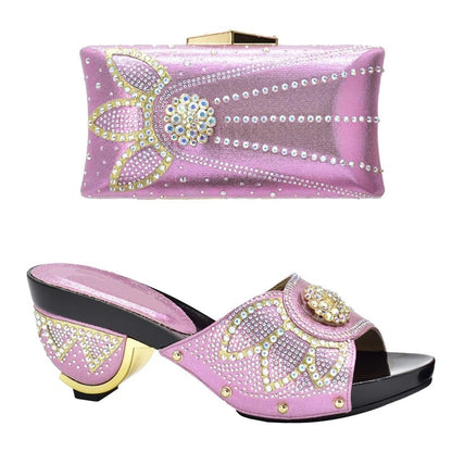 Trendy Italian Design Slip-on Shoes and Matching Bag for Women - Pink - Women - Shoes - Milvertons