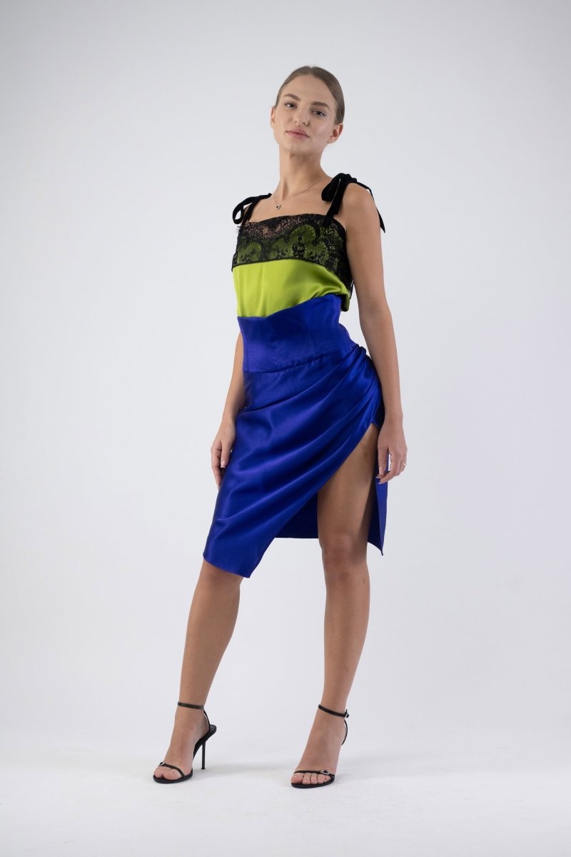 Violet Silk Skirt - - - DrevelmaN