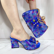 Women's Italian High Heel Sandals & Bag Set - African Style - - Women - Shoes - Milvertons